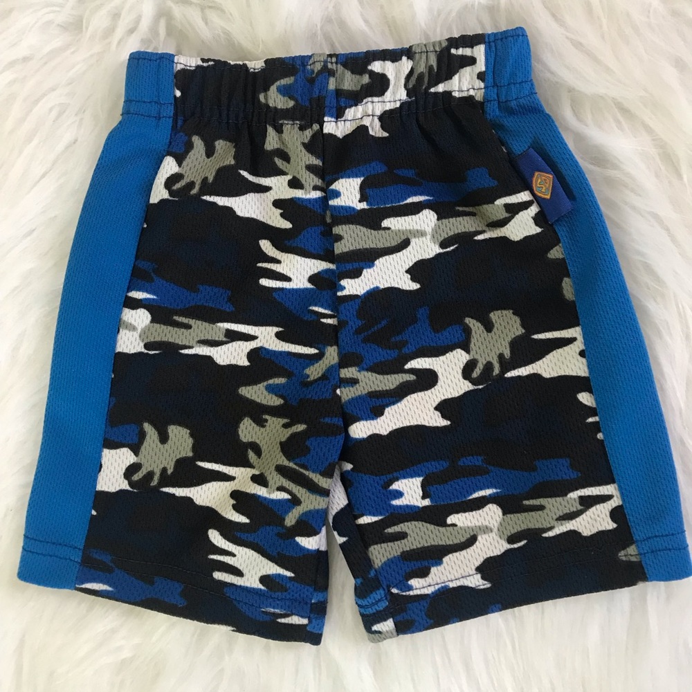 Boys Blue Camo Scooby-Doo Shorts | 12 Months